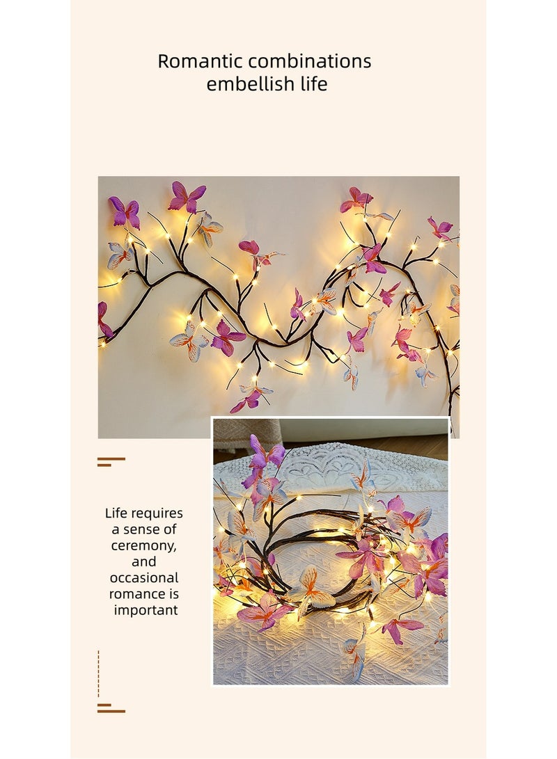 Nariele LED Bendable Shaped Rattan Butterfly Flower Leaf Indoor Wall Decoration Romantic Ambient Light - Image 5